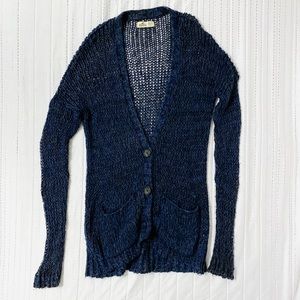 Hollister Loose Knitted Navy Blue Cardigan